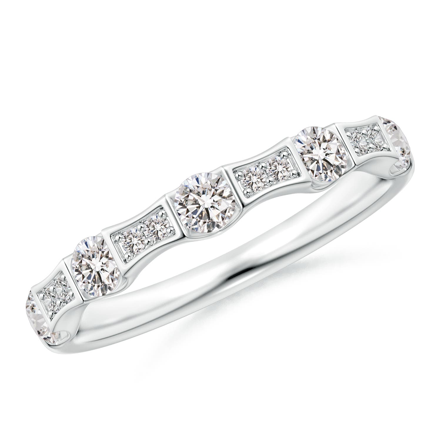 I-J, I1-I2 / 0.52 CT / 14 KT White Gold