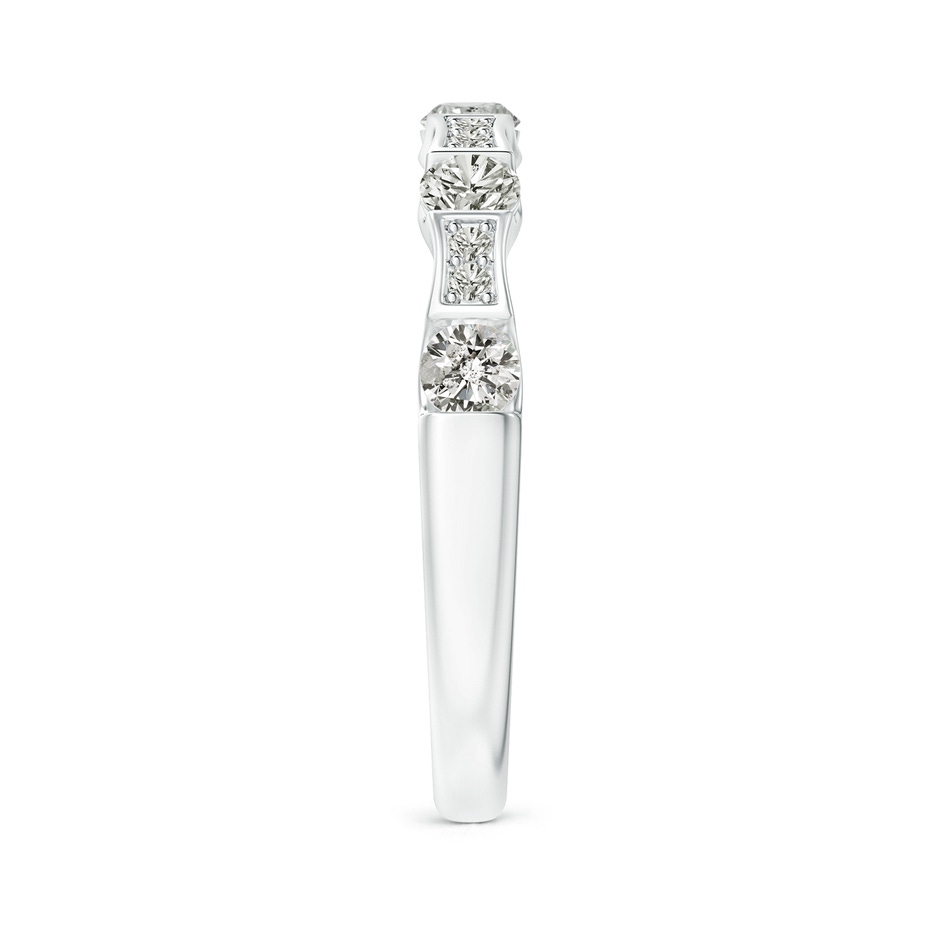 2.9mm KI3 Bar and Pave-Set Diamond Bow Tie Station Wedding Band in P950 Platinum side-2