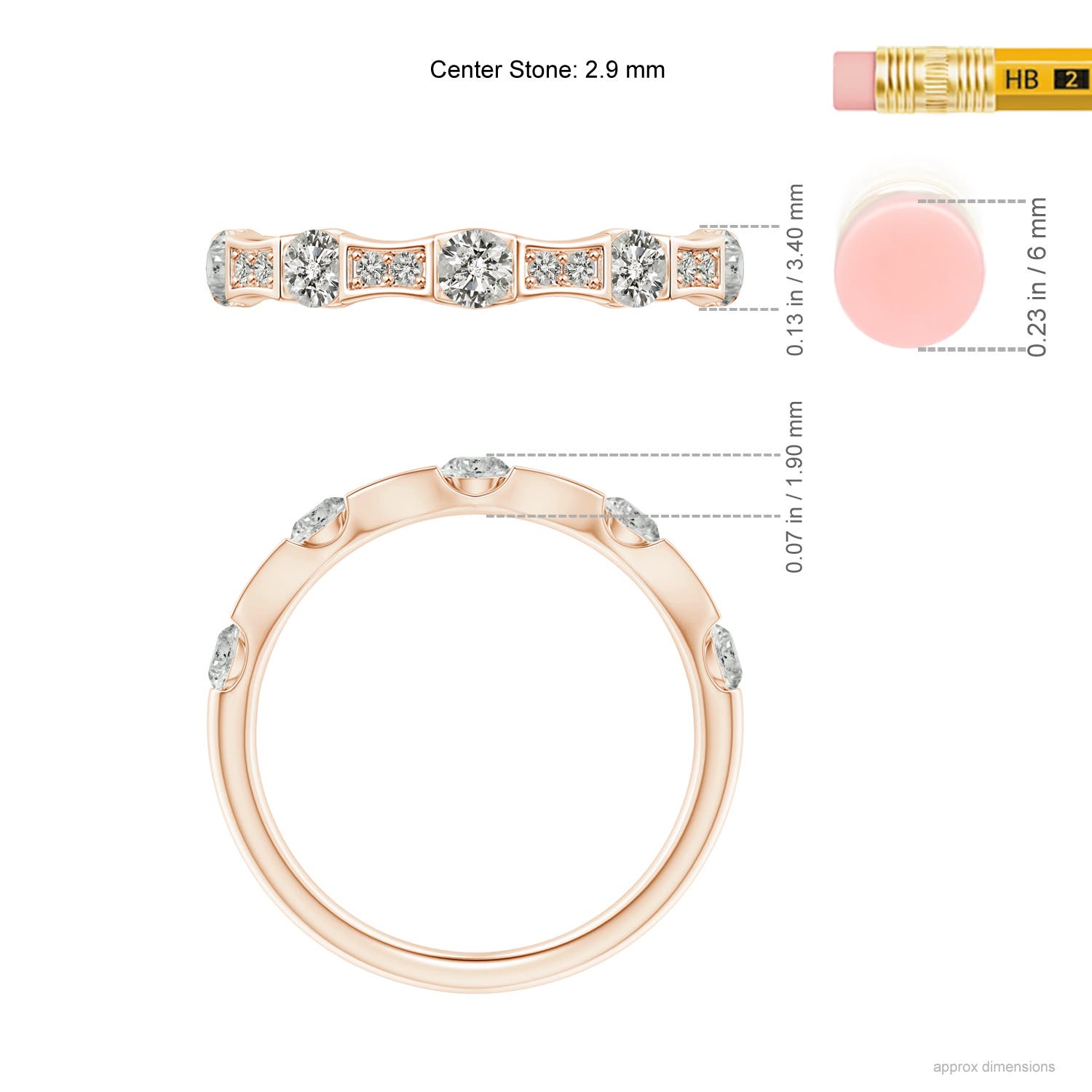 K, I3 / 0.52 CT / 14 KT Rose Gold