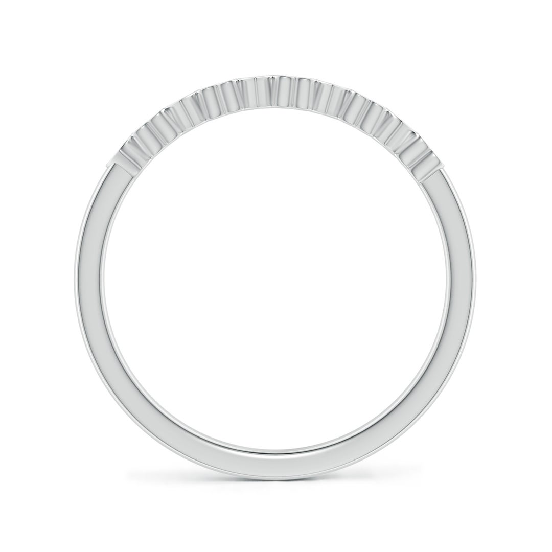1.3mm GVS2 Pave-Set Diamond Heart Wedding Band in P950 Platinum - side 2