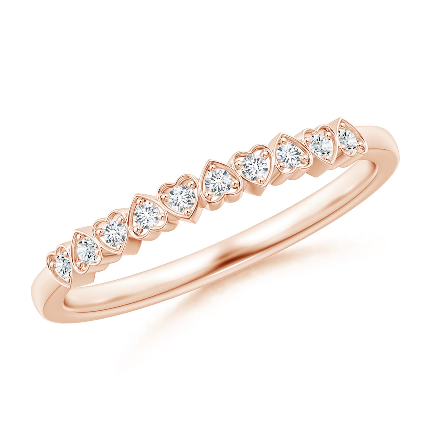 F-G, VS / 0.1 CT / 14 KT Rose Gold