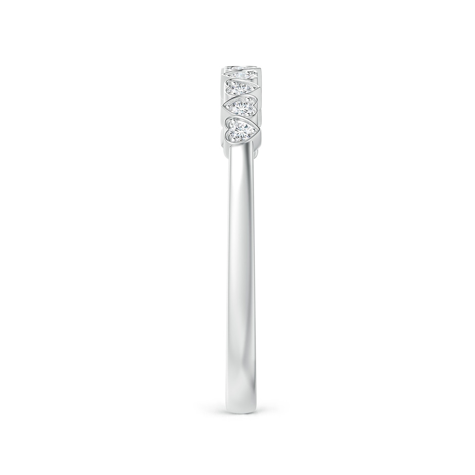 1.3mm GVS2 Pave-Set Diamond Heart Wedding Band in White Gold side-2