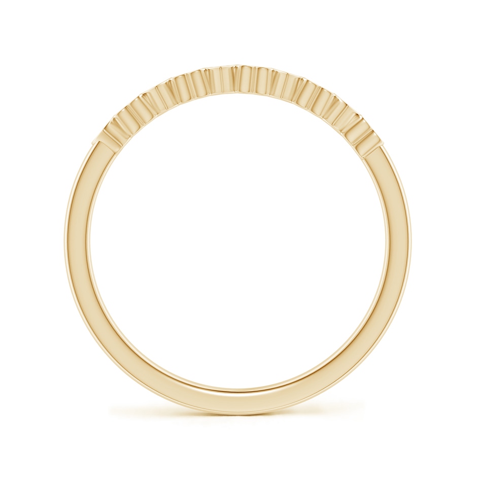 1.3mm GVS2 Pave-Set Diamond Heart Wedding Band in Yellow Gold side-1