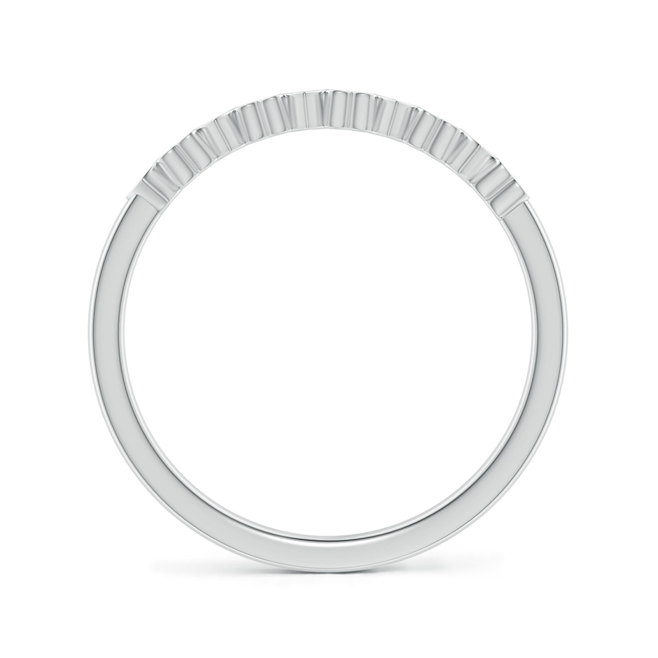 1.3mm HSI2 Pave-Set Diamond Heart Wedding Band in White Gold side-1