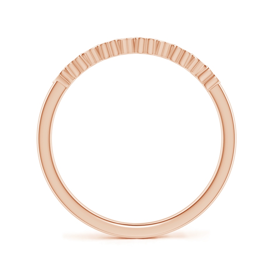 1.3mm IJI1I2 Pave-Set Diamond Heart Wedding Band in Rose Gold side-1