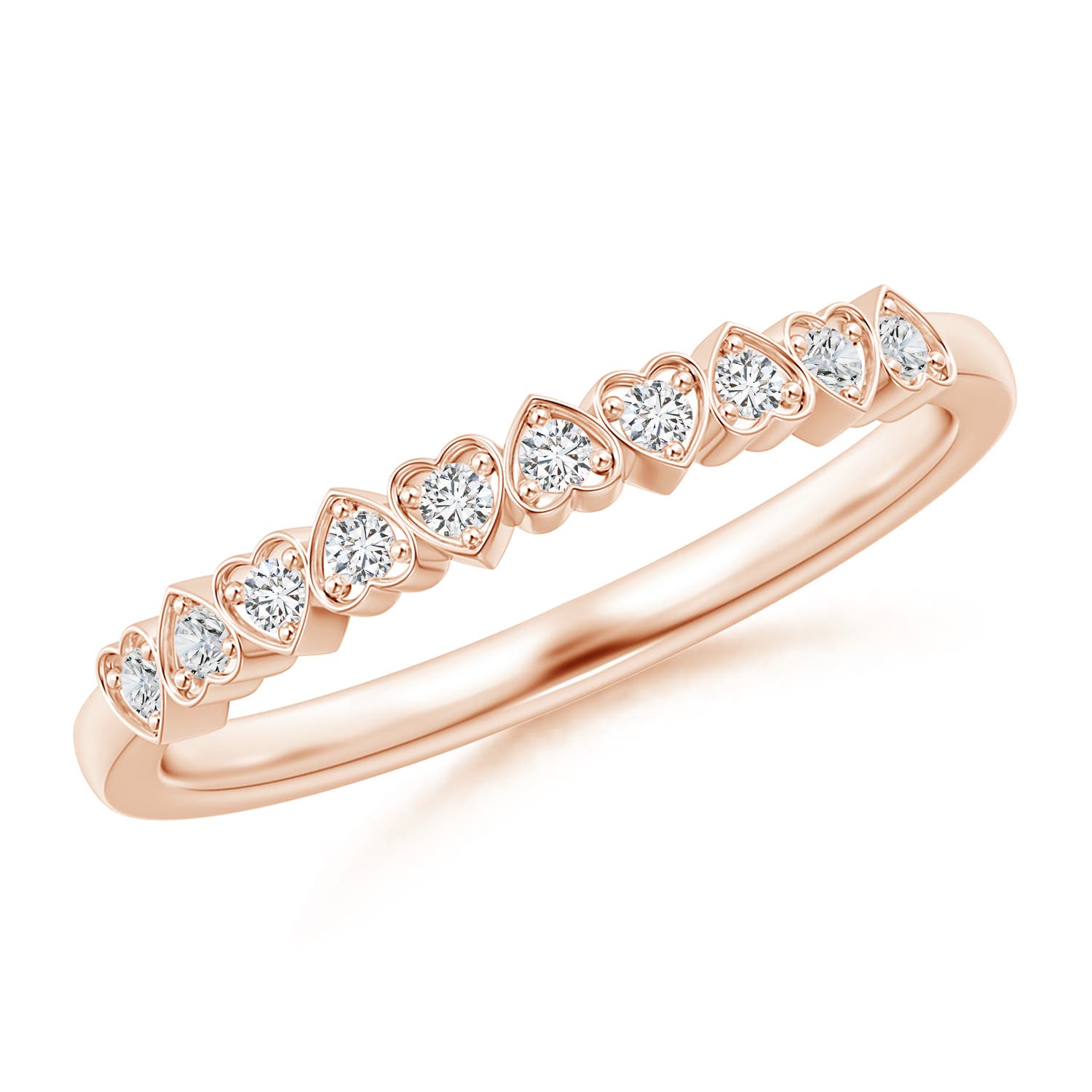 H, SI2 / 0.12 CT / 14 KT Rose Gold