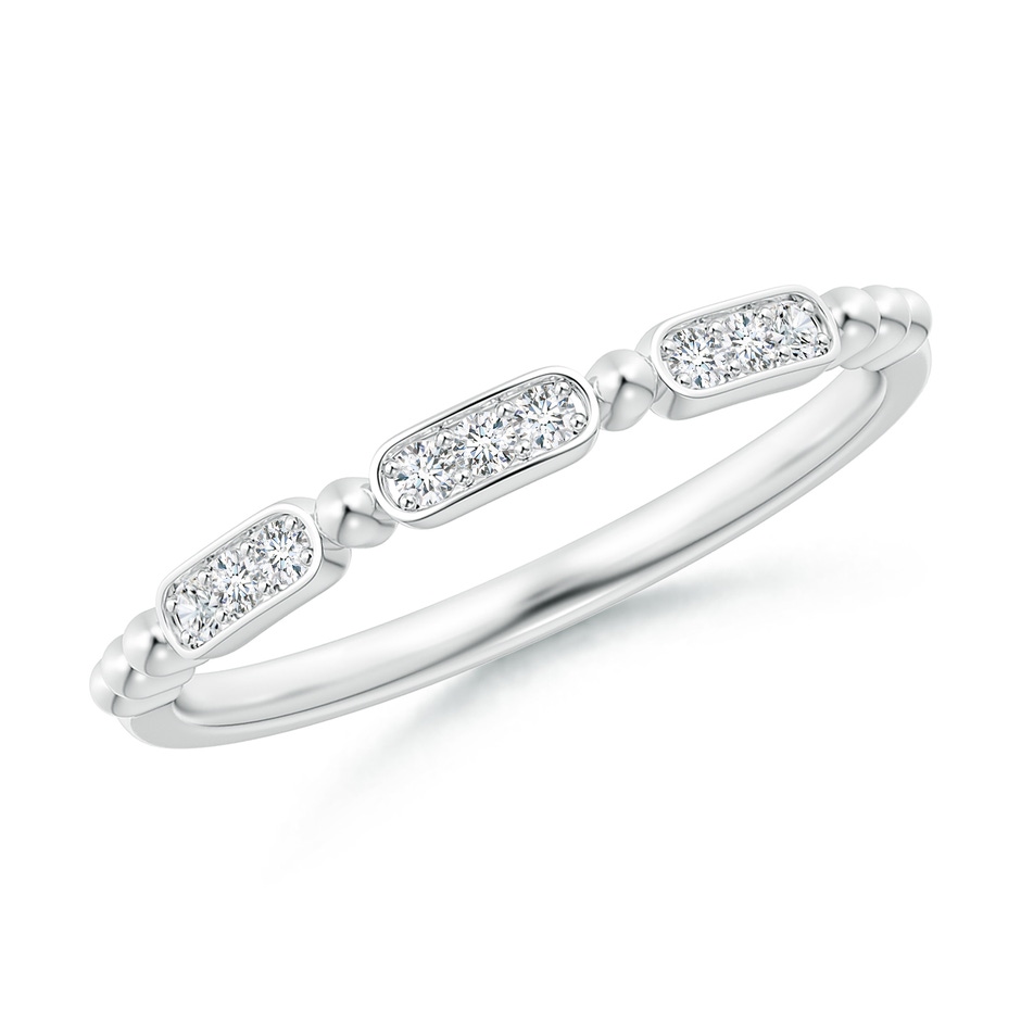 1.35mm GVS2 Pave-Set Diamond Beaded Wedding Band in P950 Platinum 
