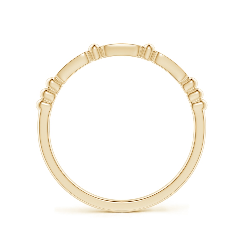 1.35mm GVS2 Pave-Set Diamond Beaded Wedding Band in Yellow Gold side-1
