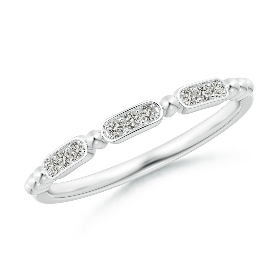 1.35mm KI3 Pave-Set Diamond Beaded Wedding Band in P950 Platinum 