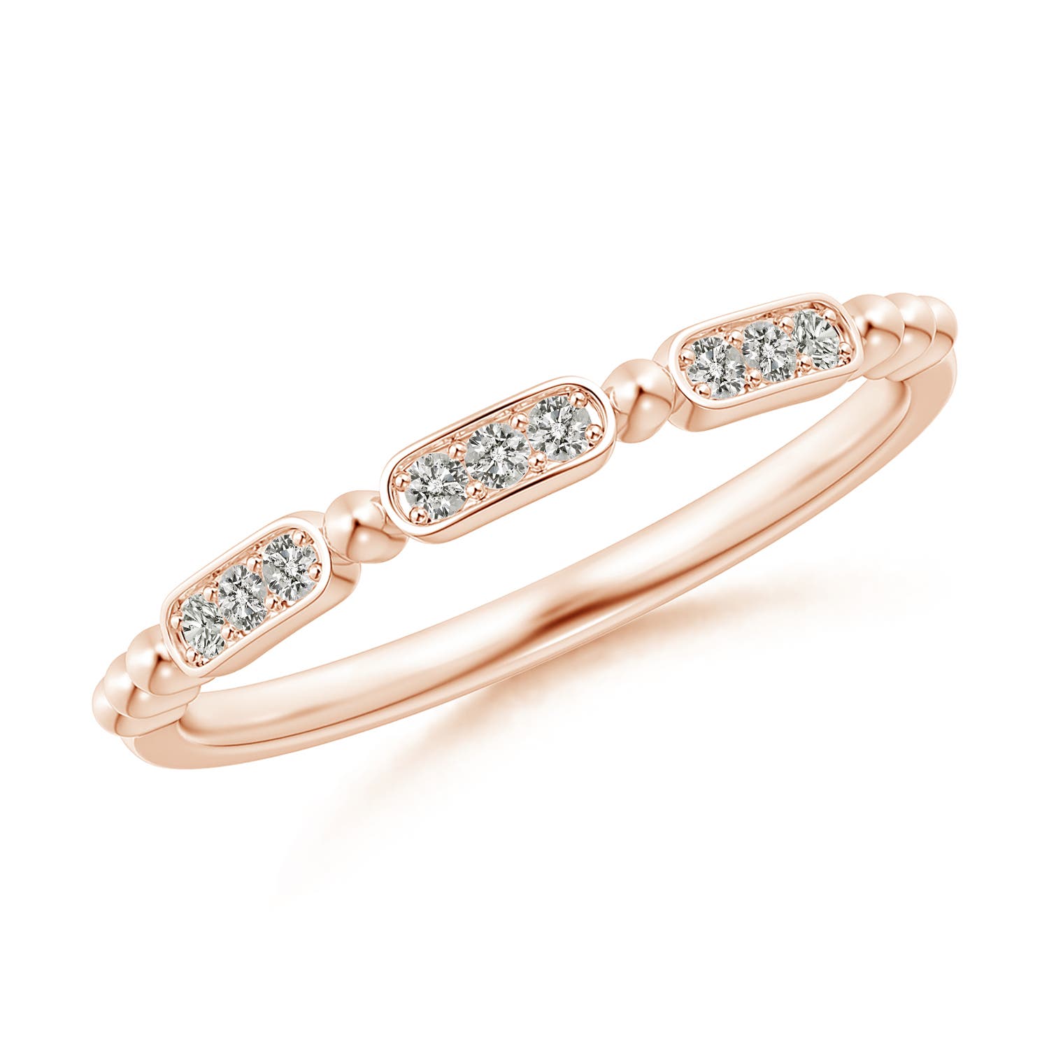 K, I3 / 0.1 CT / 14 KT Rose Gold