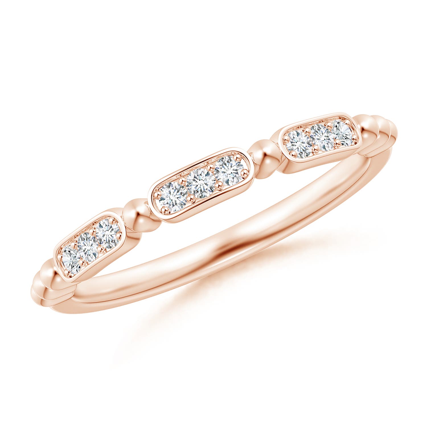 G, VS2 / 0.13 CT / 14 KT Rose Gold