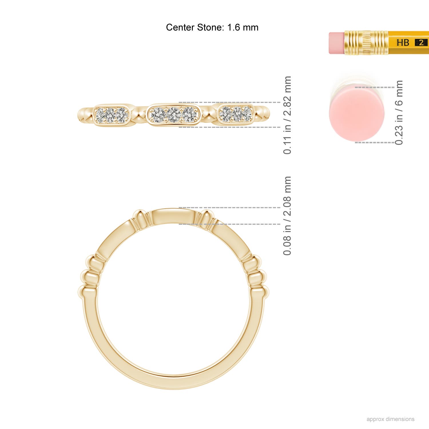 K, I3 / 0.16 CT / 14 KT Yellow Gold