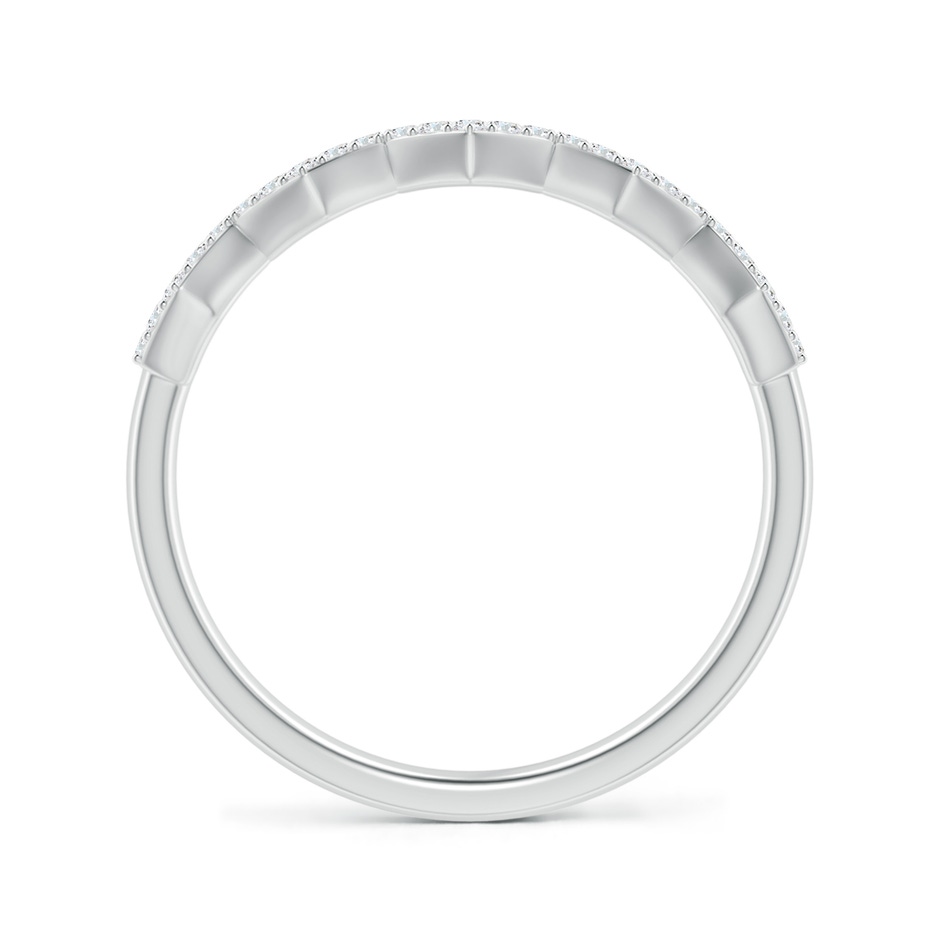 1mm GVS2 Diamond Hexagonal Wedding Band in White Gold side-1