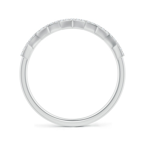 1mm GVS2 Diamond Hexagonal Wedding Band in White Gold