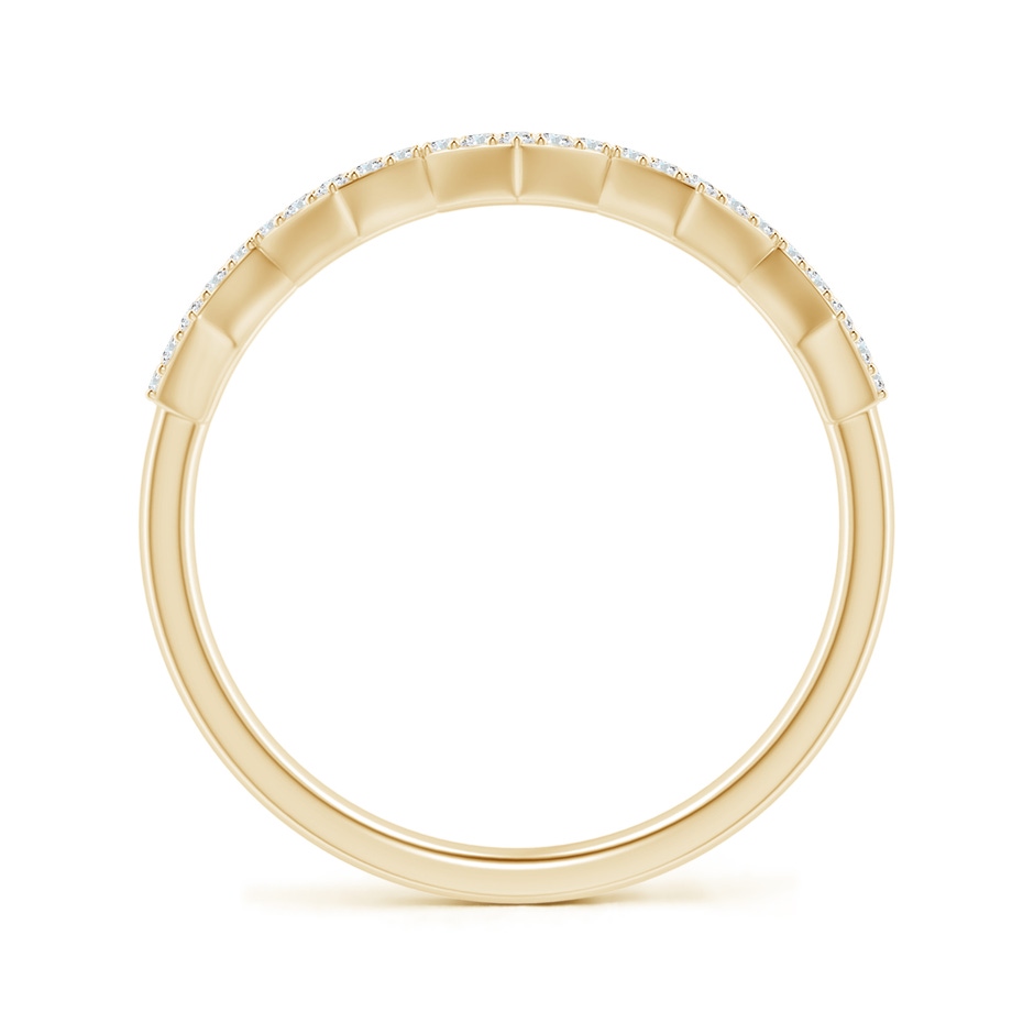 1mm GVS2 Diamond Hexagonal Wedding Band in Yellow Gold side-1
