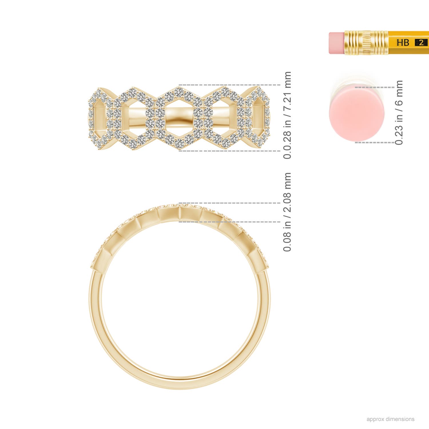 K, I3 / 0.35 CT / 14 KT Yellow Gold