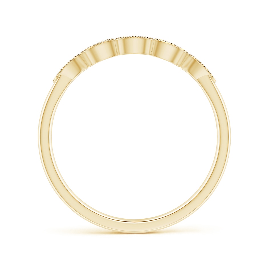 1.1mm GVS2 Aeon Vintage Inspired Diamond Marquise Wedding Band with Milgrain in 18K Yellow Gold side-1