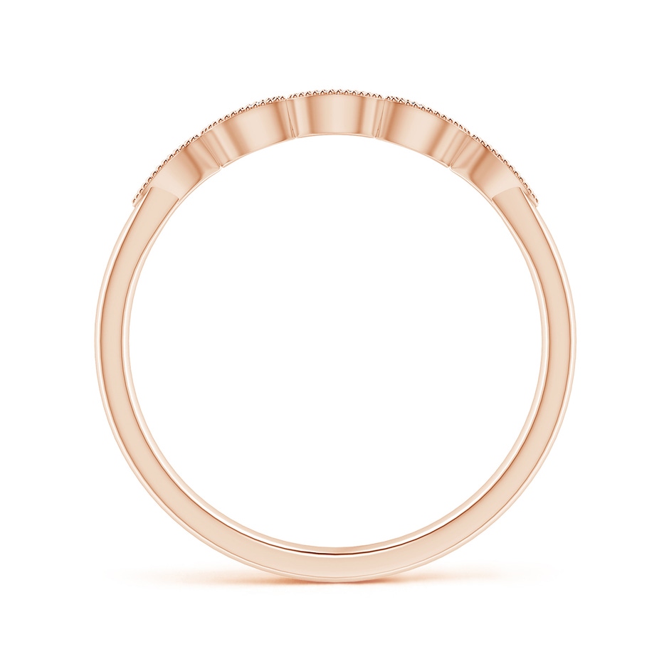 1.1mm GVS2 Aeon Vintage Inspired Diamond Marquise Wedding Band with Milgrain in Rose Gold side-1