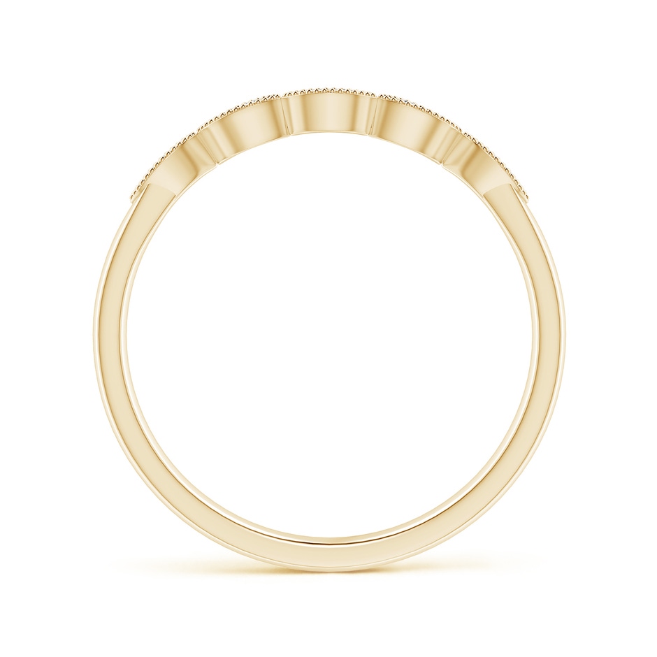 1.1mm GVS2 Aeon Vintage Inspired Diamond Marquise Wedding Band with Milgrain in Yellow Gold side-1