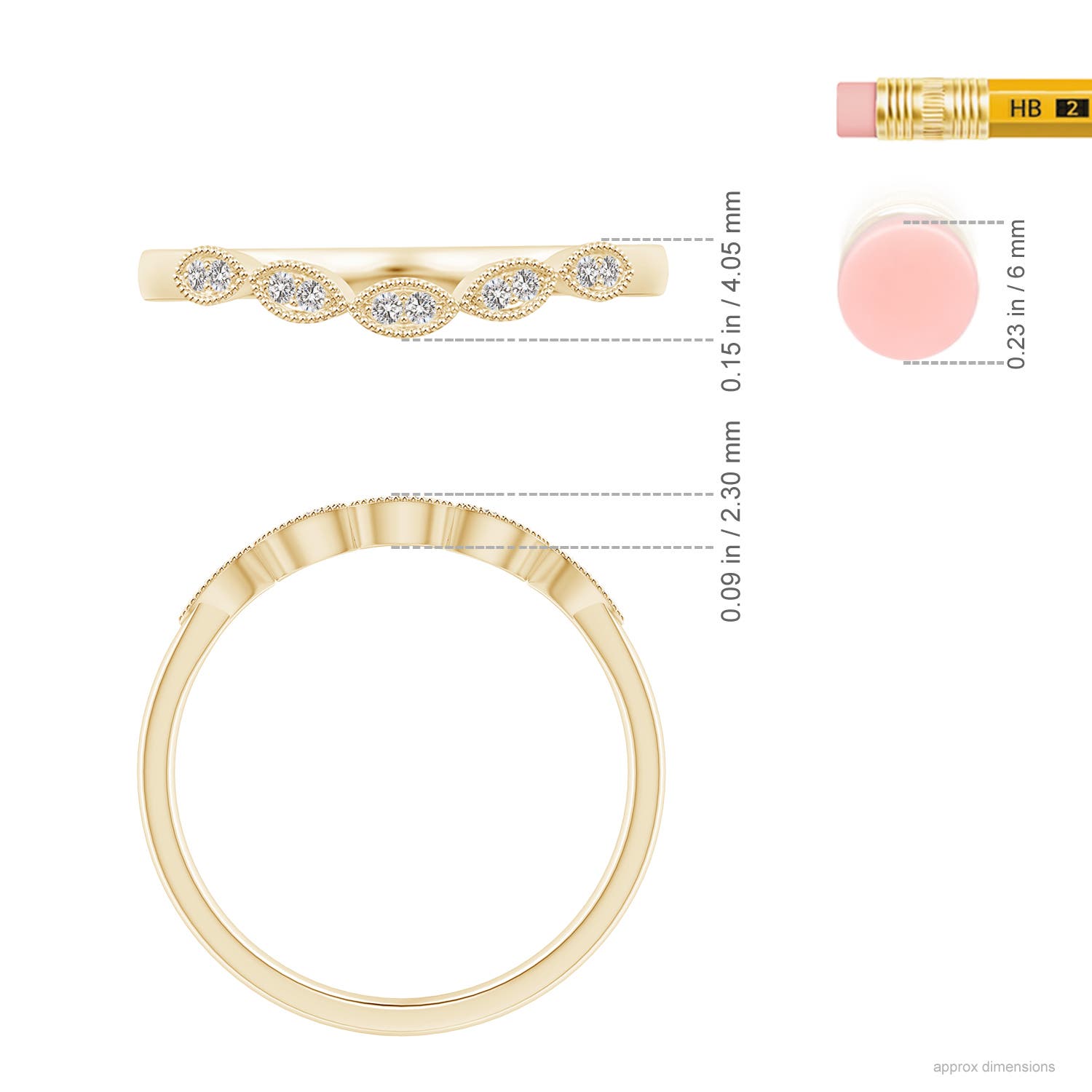 I-J, I1-I2 / 0.06 CT / 14 KT Yellow Gold