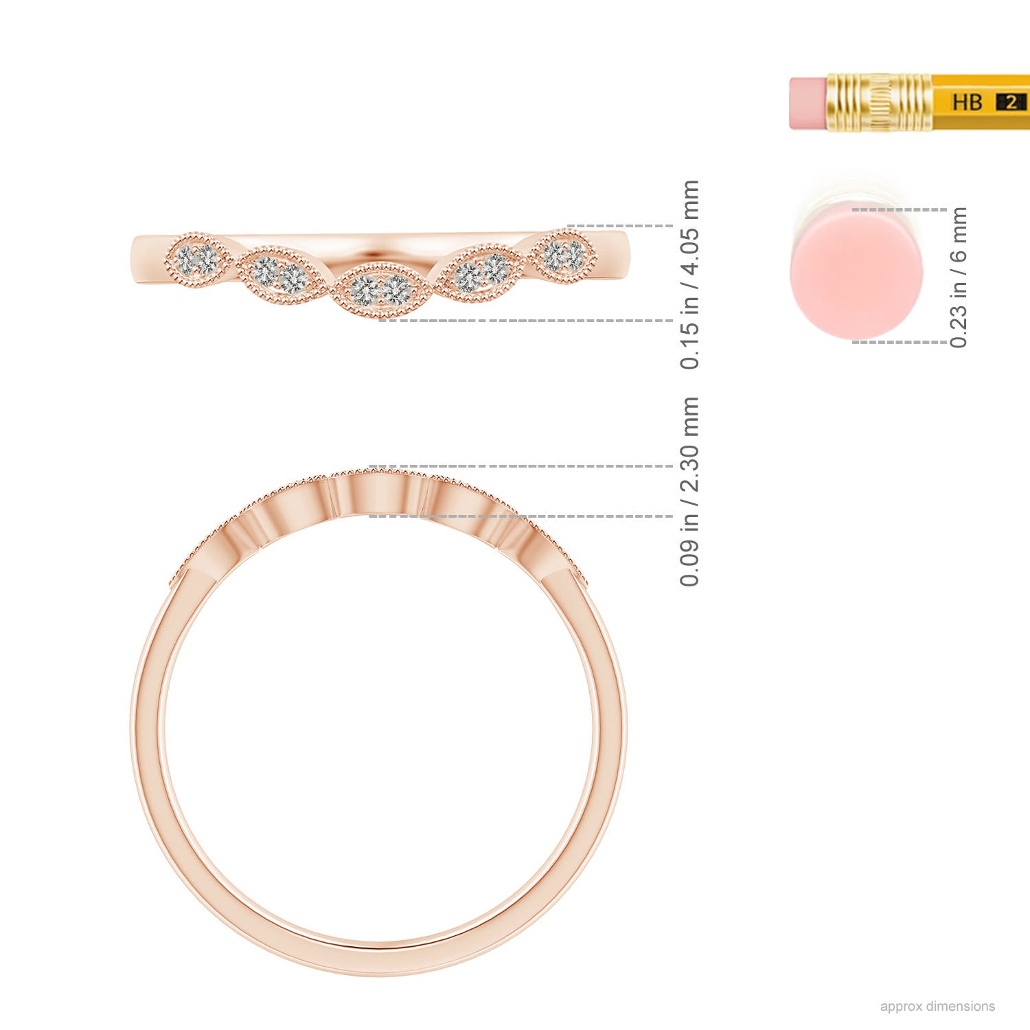 K, I3 / 0.06 CT / 14 KT Rose Gold