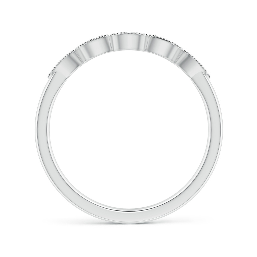 1.2mm GVS2 Aeon Vintage Inspired Diamond Marquise Wedding Band with Milgrain in 18K White Gold - side_1
