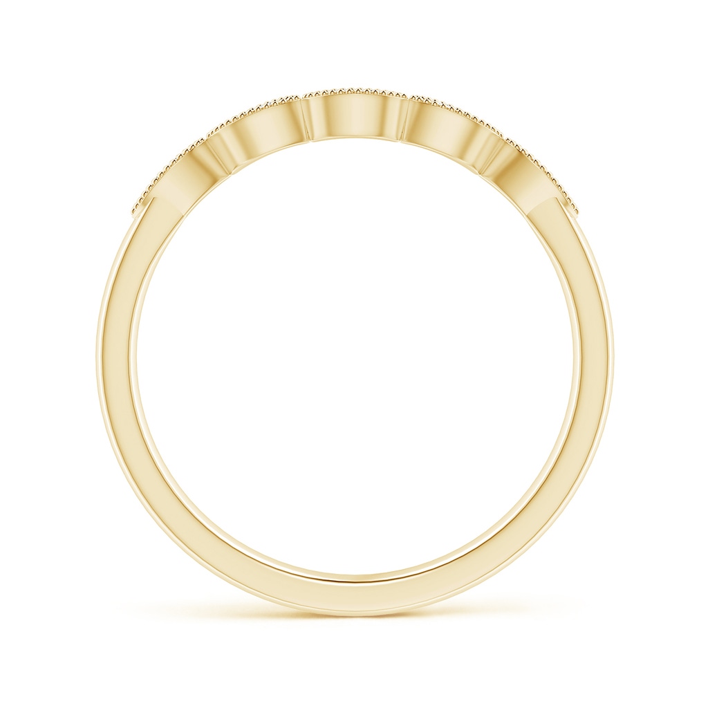 1.2mm GVS2 Aeon Vintage Inspired Diamond Marquise Wedding Band with Milgrain in 18K Yellow Gold - side_1