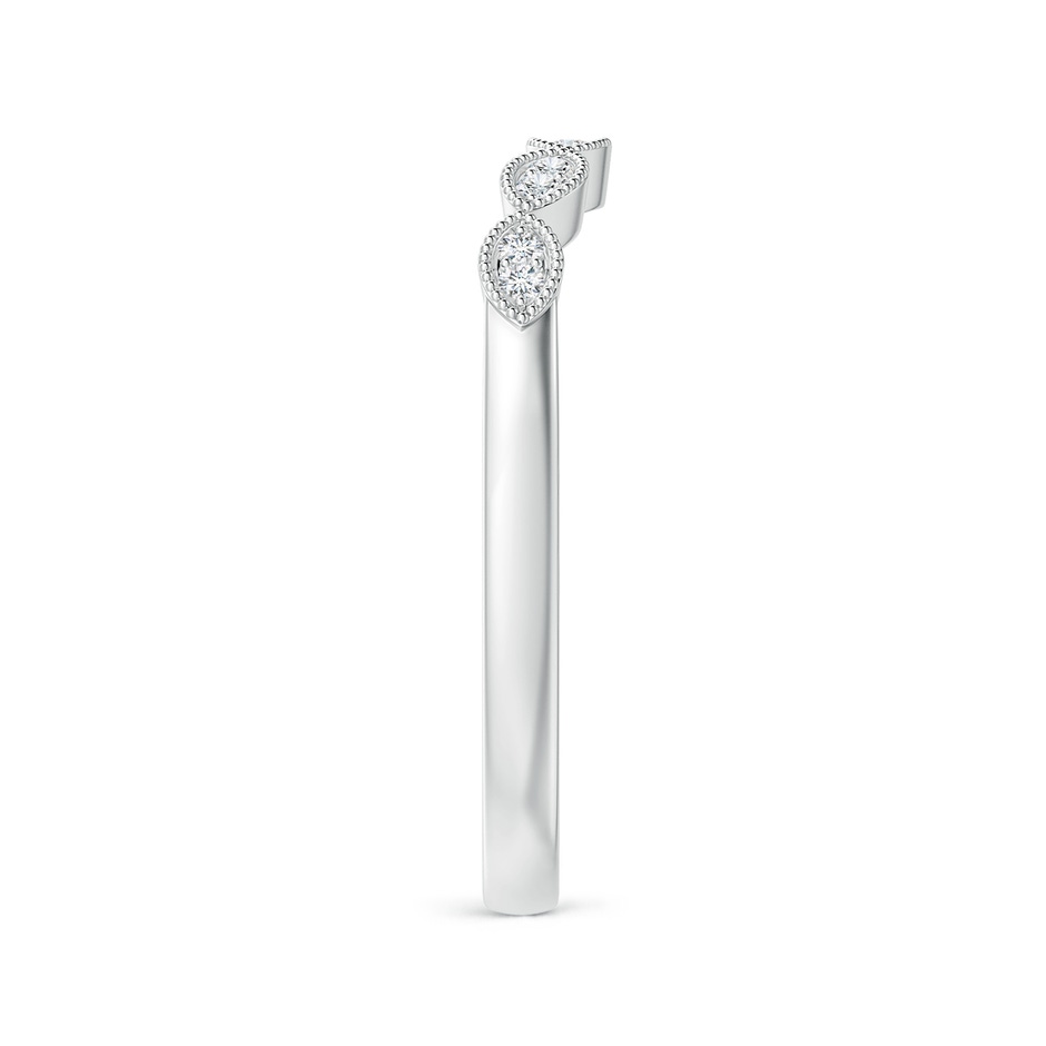 1.2mm GVS2 Aeon Vintage Inspired Diamond Marquise Wedding Band with Milgrain in White Gold side-2