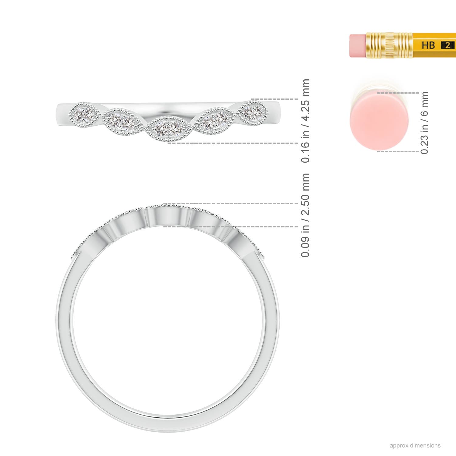 I-J, I1-I2 / 0.08 CT / 14 KT White Gold