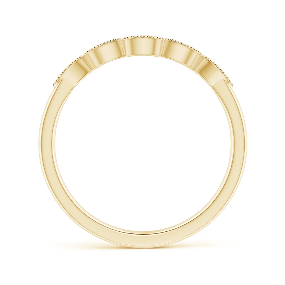 1.2mm KI3 Aeon Vintage Inspired Diamond Marquise Wedding Band with Milgrain in 18K Yellow Gold side-1