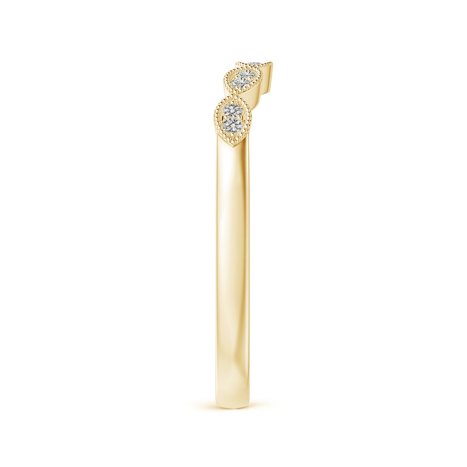 1.2mm KI3 Aeon Vintage Inspired Diamond Marquise Wedding Band with Milgrain in 18K Yellow Gold side-2