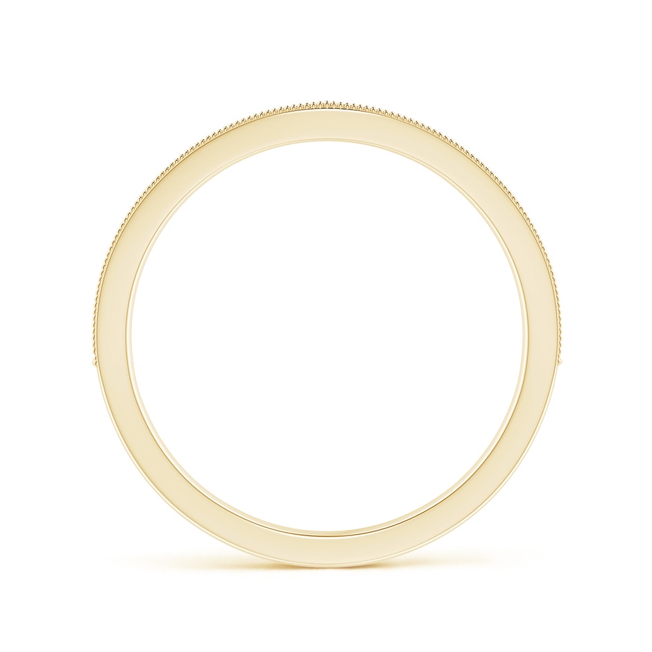 1mm GVS2 Aeon Vintage Style Pave-Set Diamond Curved Wedding Band with Milgrain in 18K Yellow Gold side-1