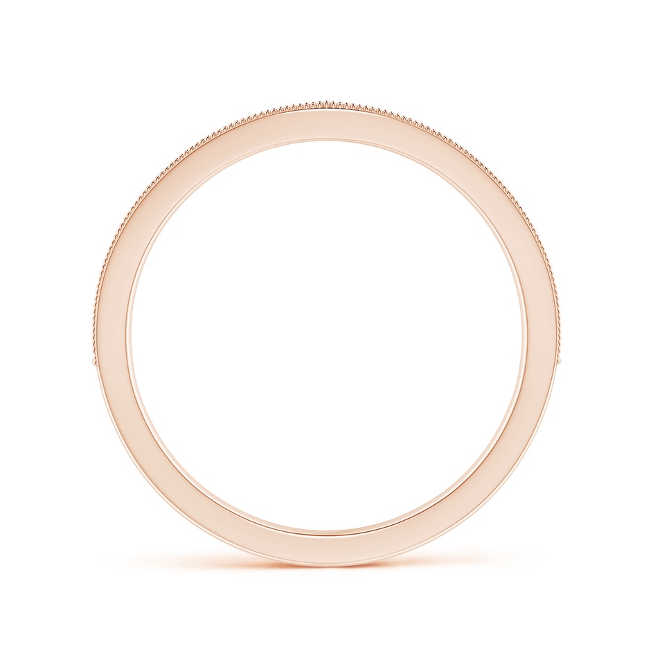 1mm GVS2 Aeon Vintage Style Pave-Set Diamond Curved Wedding Band with Milgrain in Rose Gold side-1