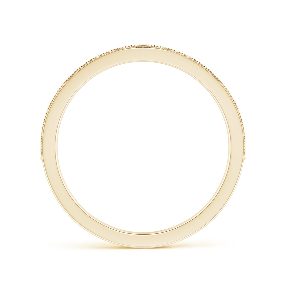 1mm GVS2 Aeon Vintage Style Pave-Set Diamond Curved Wedding Band with Milgrain in Yellow Gold side-1