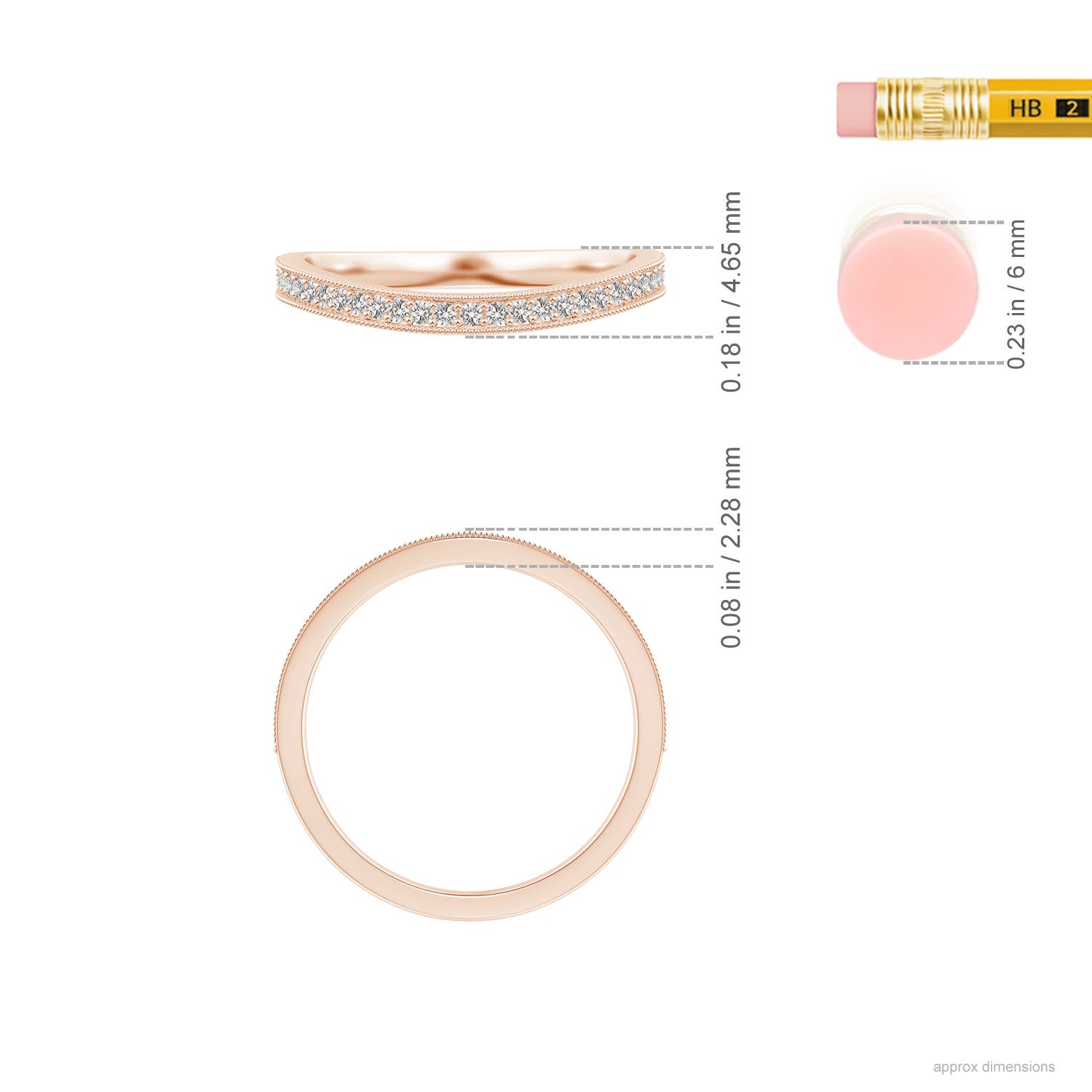 I-J, I1-I2 / 0.14 CT / 14 KT Rose Gold