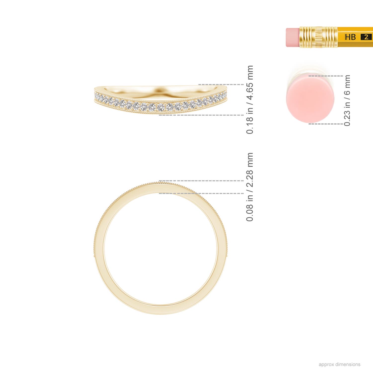 I-J, I1-I2 / 0.14 CT / 14 KT Yellow Gold