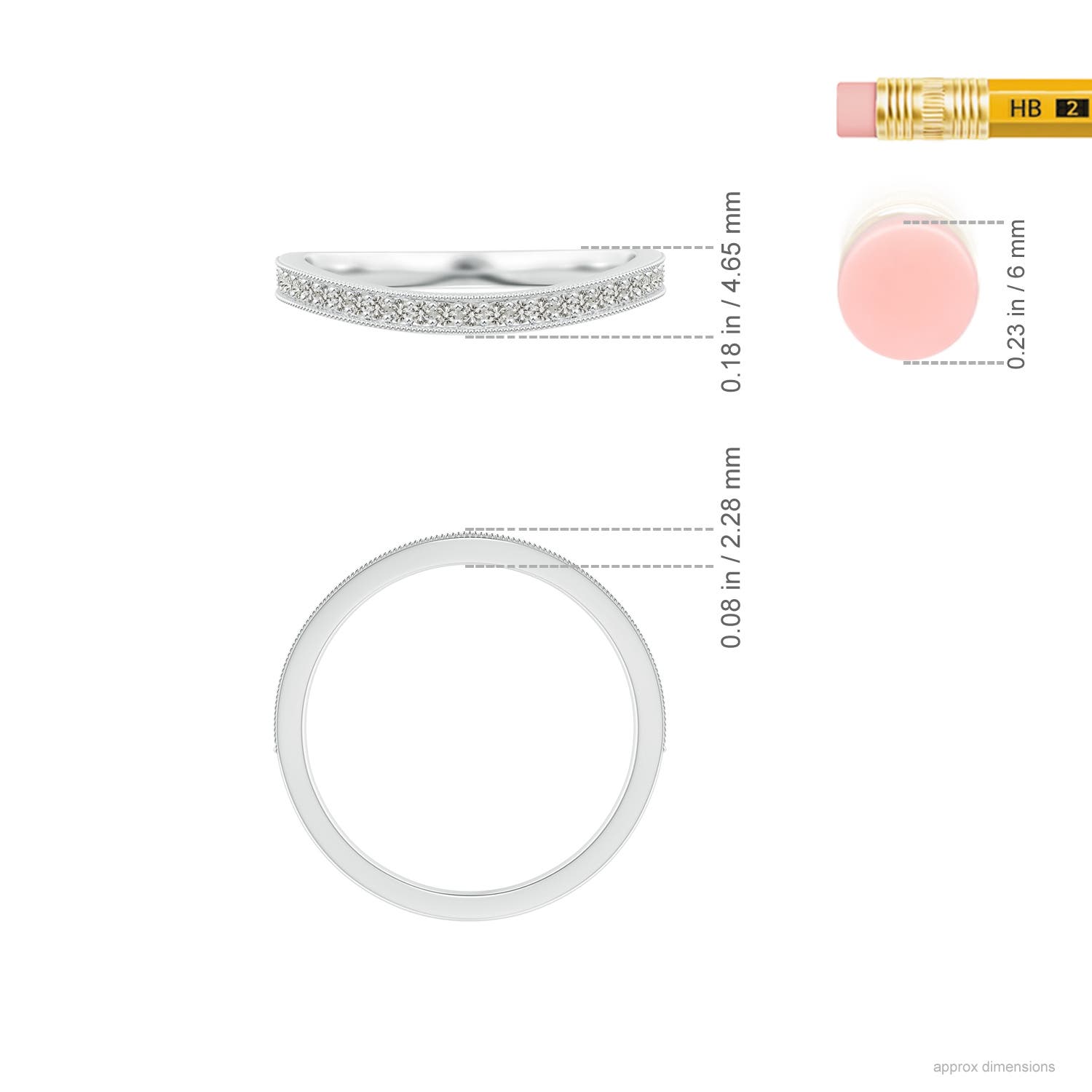 K, I3 / 0.14 CT / 14 KT White Gold