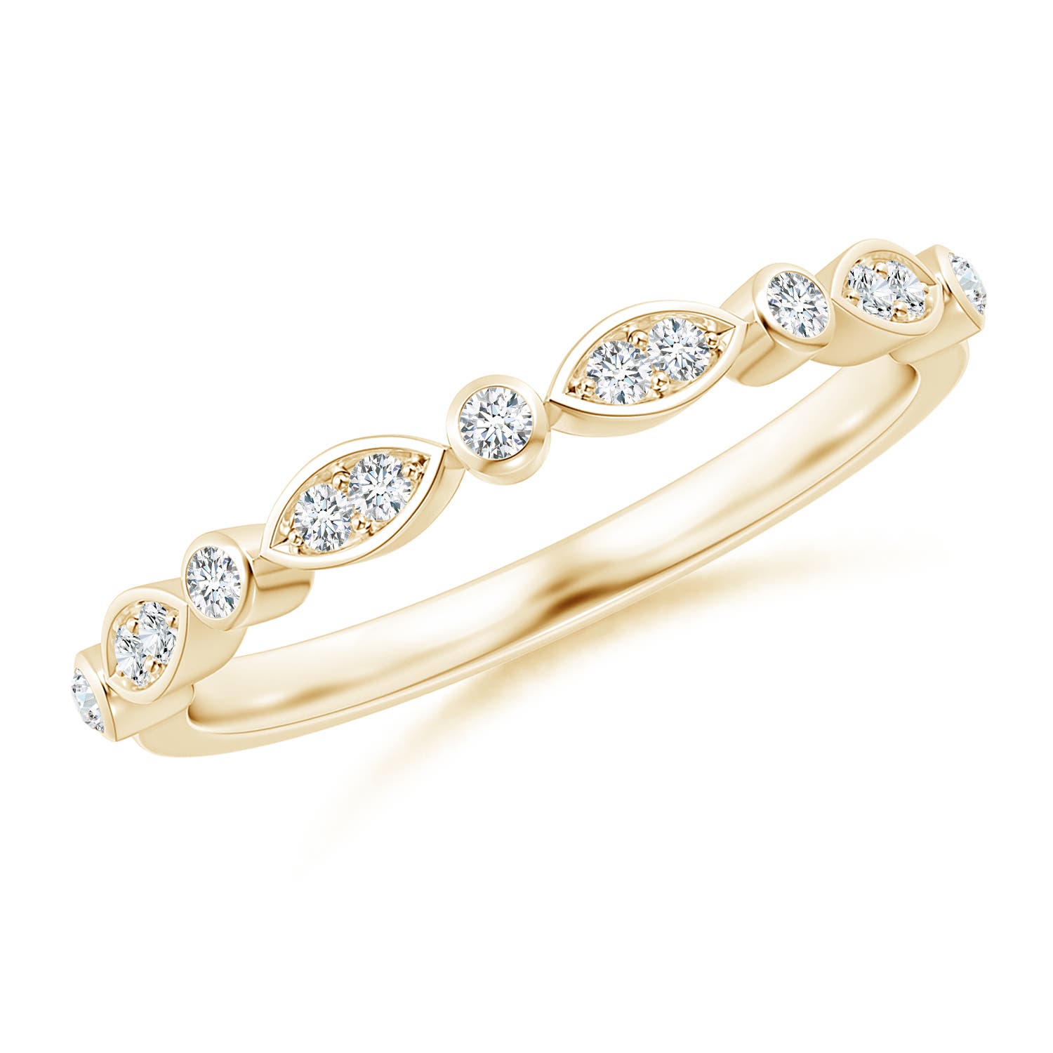 F-G, VS / 0.13 CT / 14 KT Yellow Gold