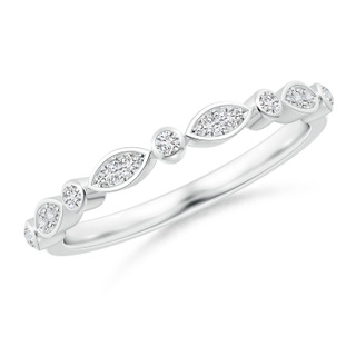 1.15mm HSI2 Aeon Vintage Inspired Diamond Lace Pattern Wedding Band in White Gold