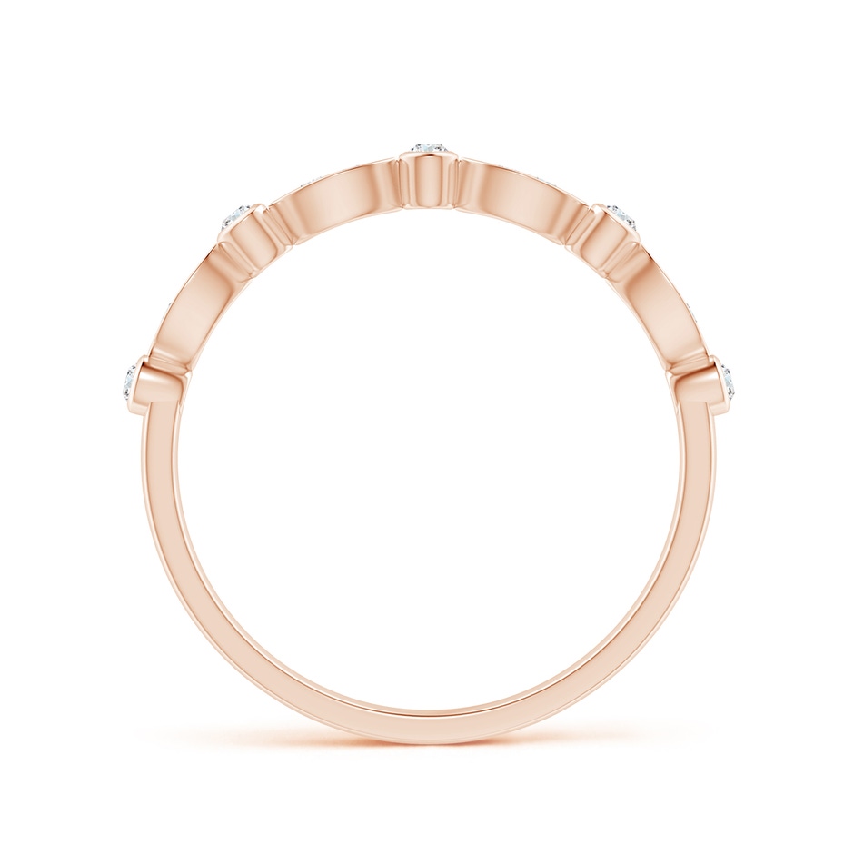 1mm GVS2 Aeon Vintage Inspired Diamond Lace Pattern Wedding Band in Rose Gold side-1