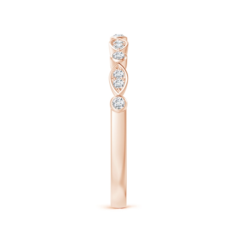 1mm GVS2 Aeon Vintage Inspired Diamond Lace Pattern Wedding Band in Rose Gold side-2