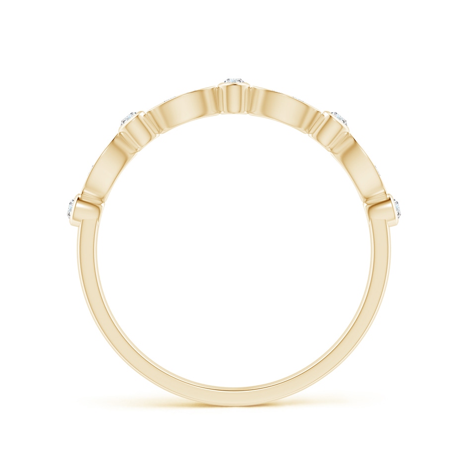 1mm GVS2 Aeon Vintage Inspired Diamond Lace Pattern Wedding Band in Yellow Gold side-1