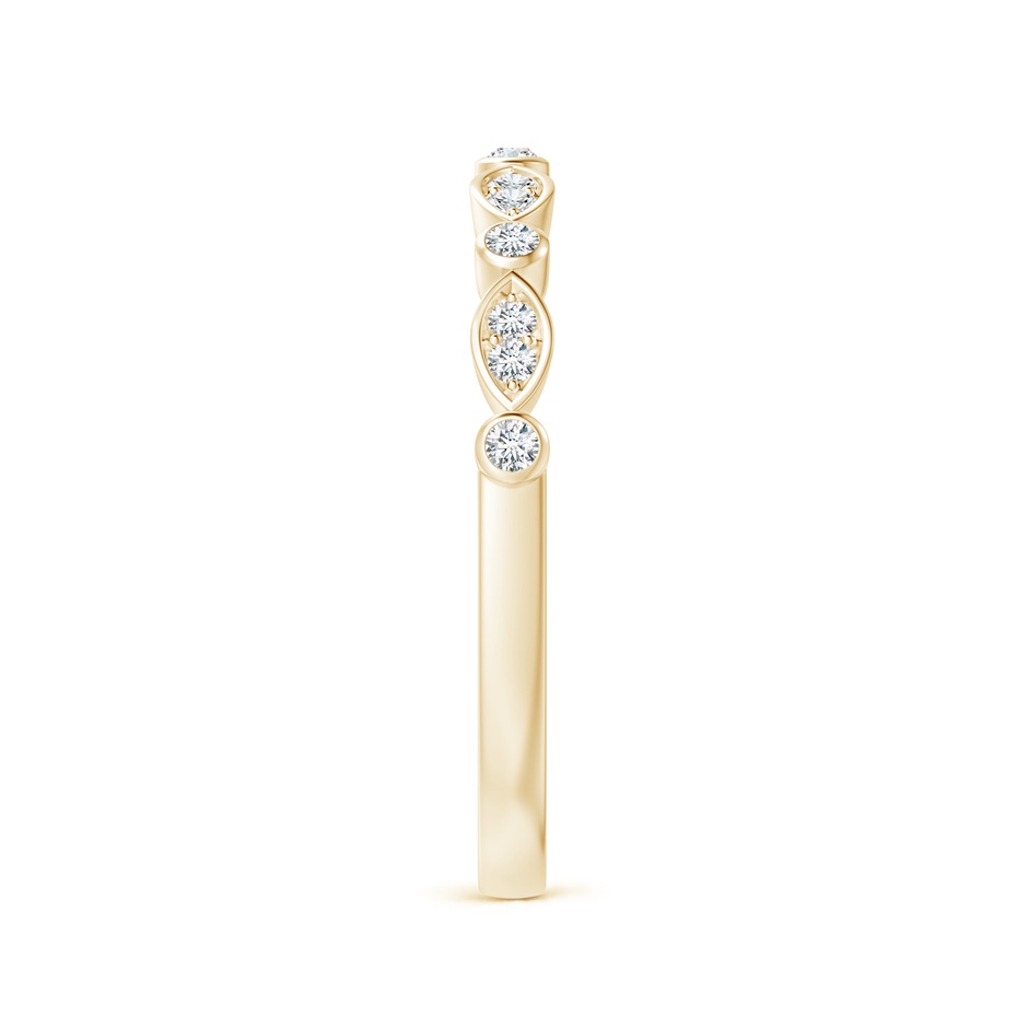 1mm GVS2 Aeon Vintage Inspired Diamond Lace Pattern Wedding Band in Yellow Gold side-2