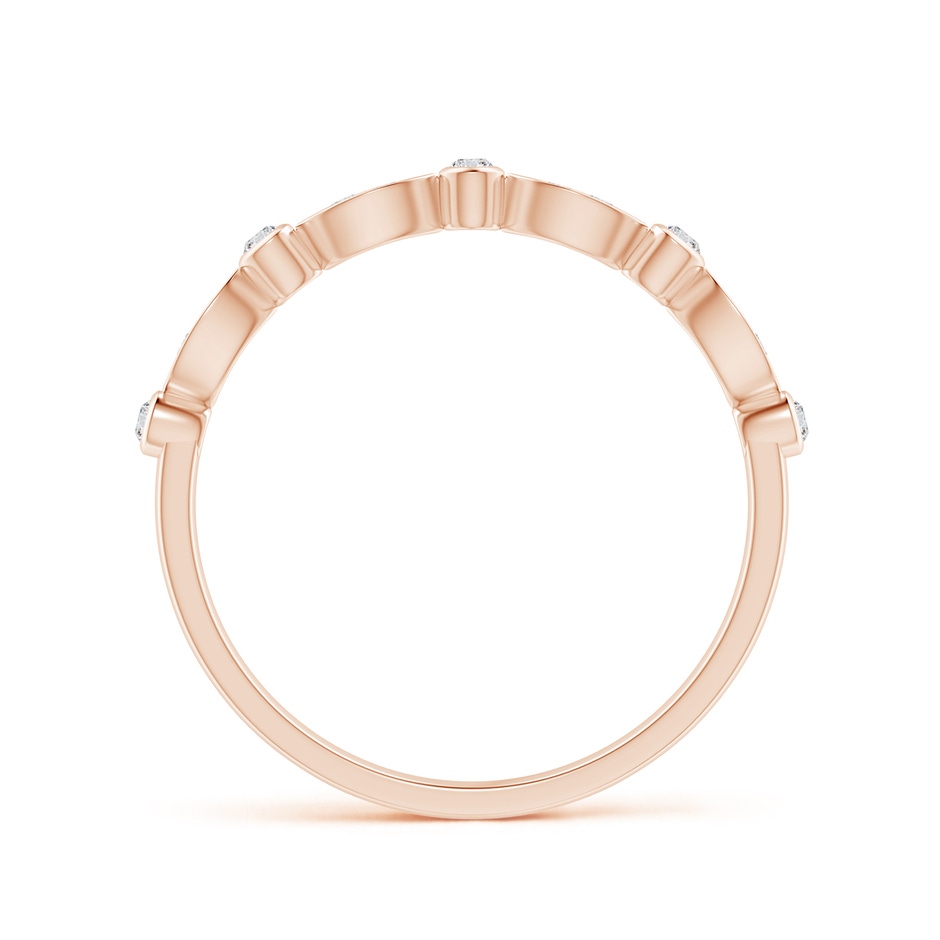 1mm HSI2 Aeon Vintage Inspired Diamond Lace Pattern Wedding Band in Rose Gold side-1