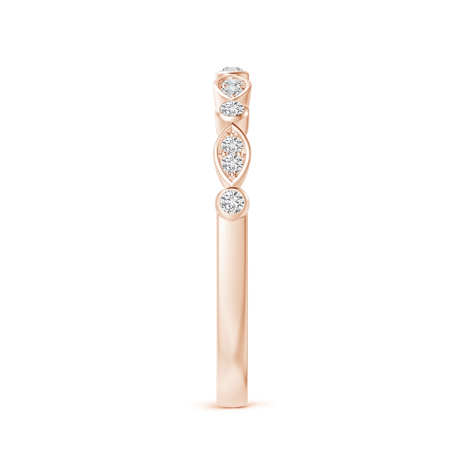 1mm HSI2 Aeon Vintage Inspired Diamond Lace Pattern Wedding Band in Rose Gold side-2