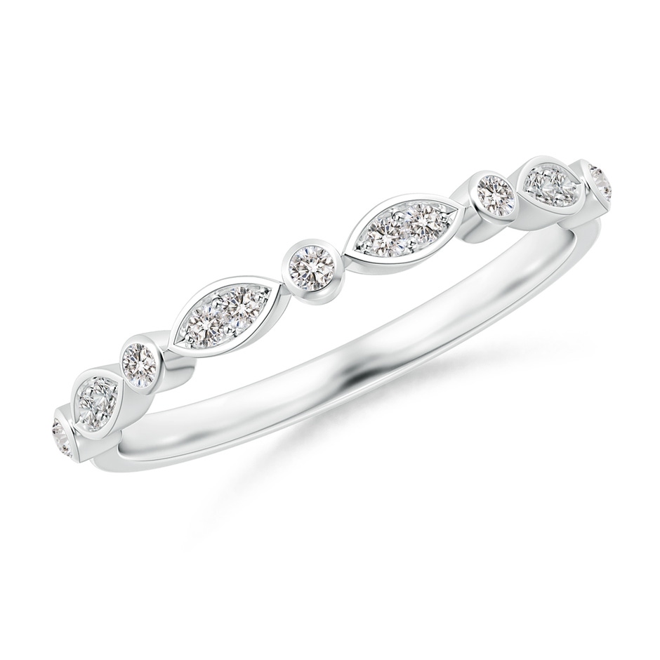 1mm IJI1I2 Aeon Vintage Inspired Diamond Lace Pattern Wedding Band in 9K White Gold 