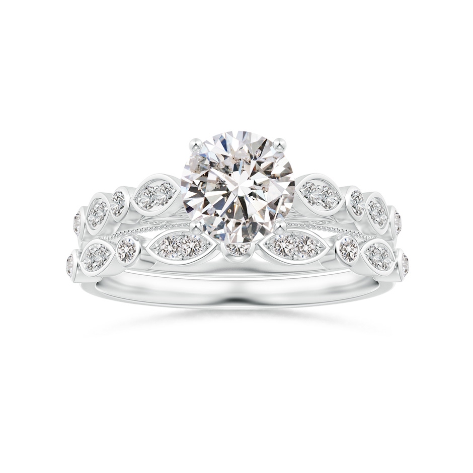 1mm IJI1I2 Aeon Vintage Inspired Diamond Lace Pattern Wedding Band in 9K White Gold side-3