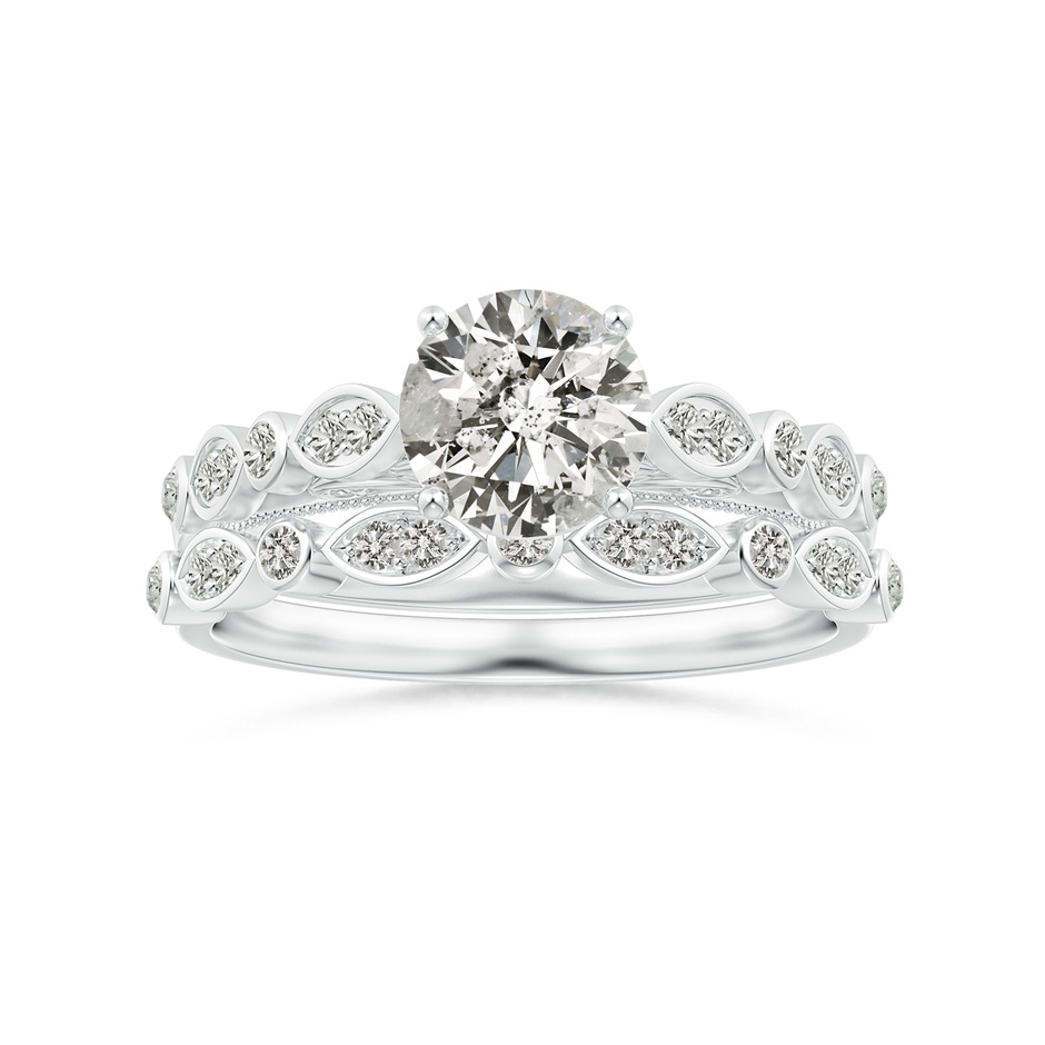 1mm KI3 Aeon Vintage Inspired Diamond Lace Pattern Wedding Band in 9K White Gold side-3