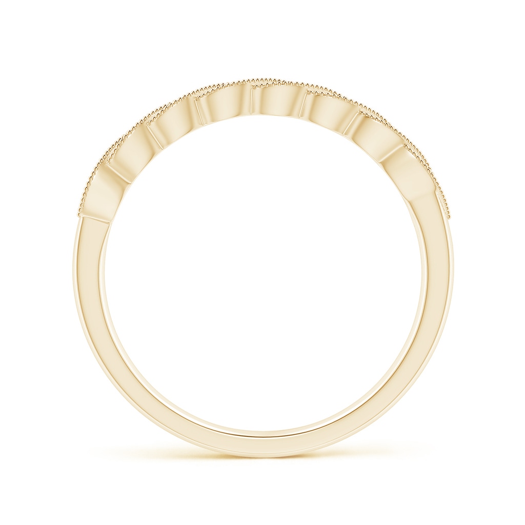 1.1mm GVS2 Aeon Vintage Style Diamond Twisted Half Eternity Milgrain Wedding Band in 18K Yellow Gold - side_1