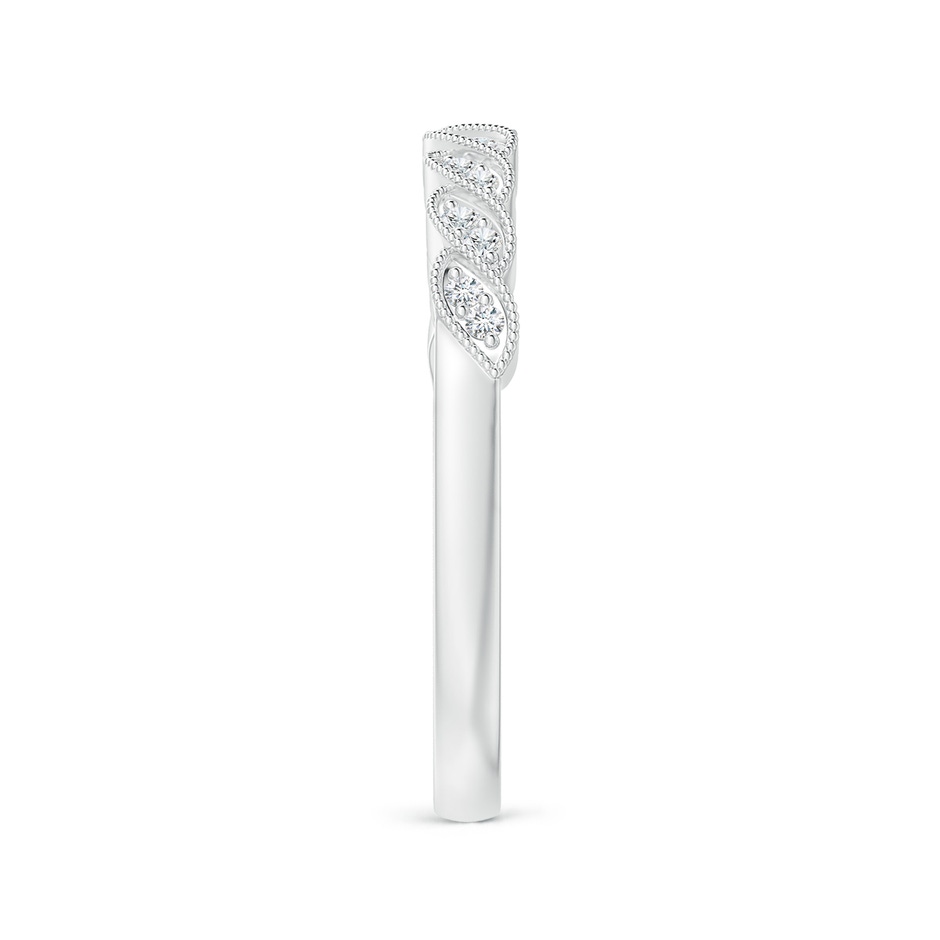 1.1mm GVS2 Aeon Vintage Style Diamond Twisted Half Eternity Milgrain Wedding Band in White Gold side-2